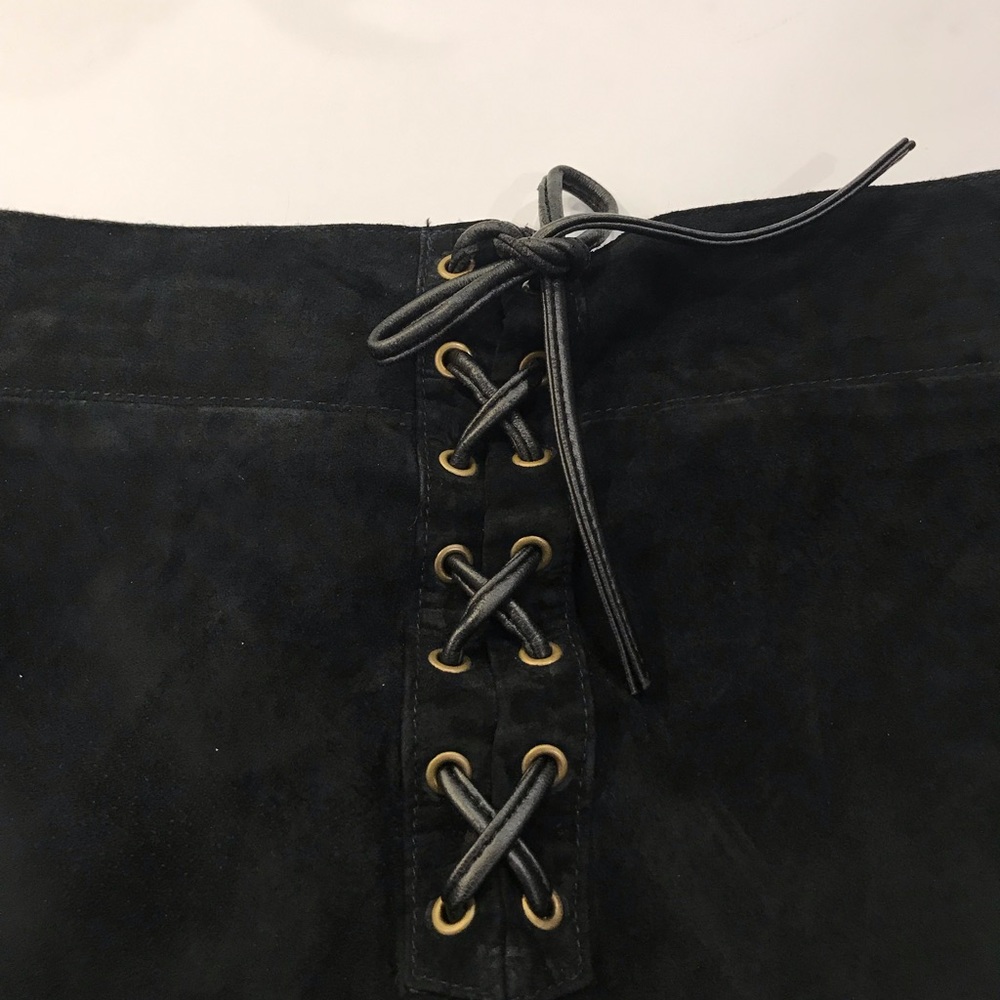 🍃Vintage 60’s70’s Patchwork Suede/Leather Skirt🍃 - Picture 7 of 8
